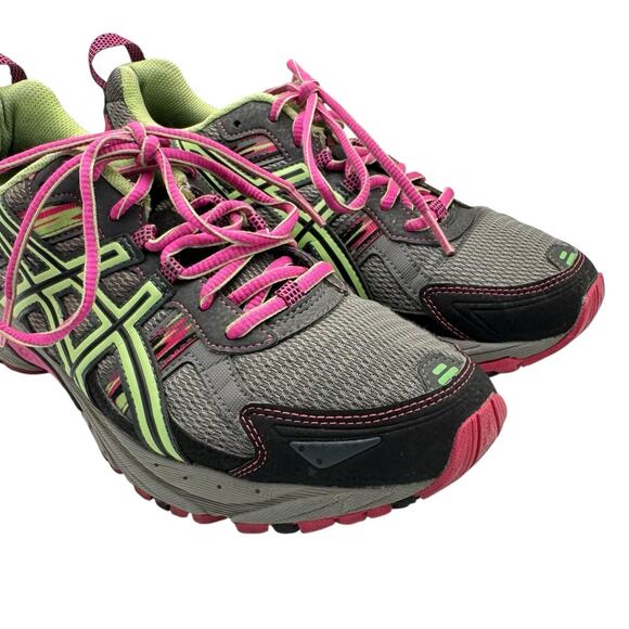 ASICS Gel Venture 5 Women's Bright Neon Trail Running Athletic Shoes - Picture 9 of 12